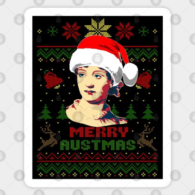 Jane Austin Merry Austmas Sticker by Nerd_art